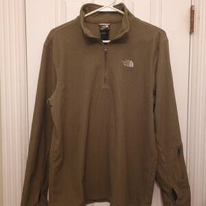 The North Face Olive Green Quarter-Zip Fleece